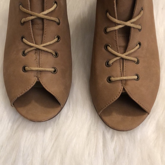 Rampage Open Toe, Lace Up Ankle Booties - Picture 5 of 9